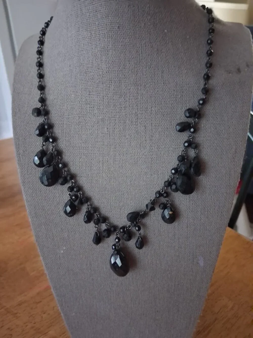 18 inch Black Statement necklace